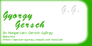 gyorgy gersch business card